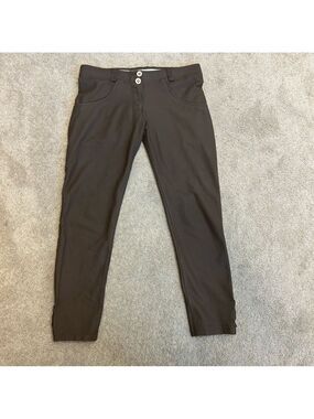 Freddy WR.Up dark chocolate brown matte faux leather low rise leggings pants S